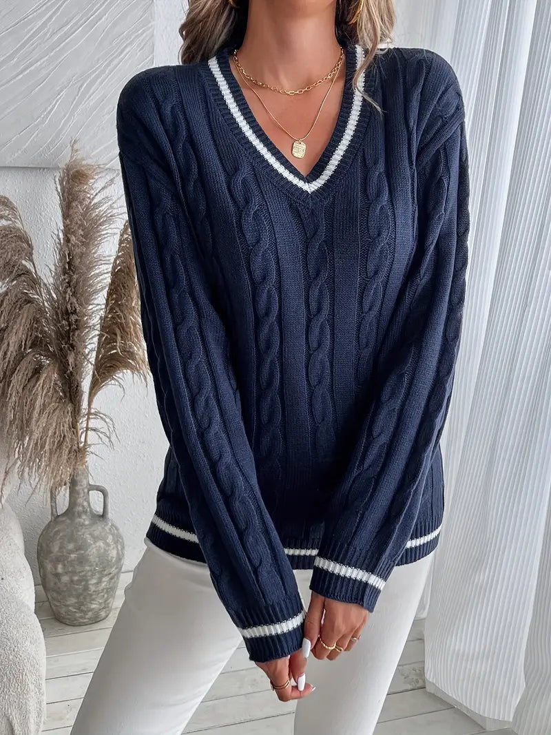 Nanna | Vinterklar V-Hals Hygge Sweater